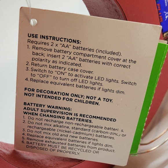 New JOY Sign Light-up Holiday Decor, Holiday Red Plaid, and Burlap - Picture 6 of 7